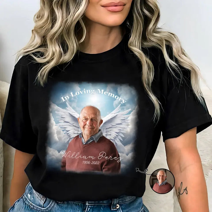 In Loving Memory Family Members - Personalized Custom T-Shirt - Memorial Gift For Family Members