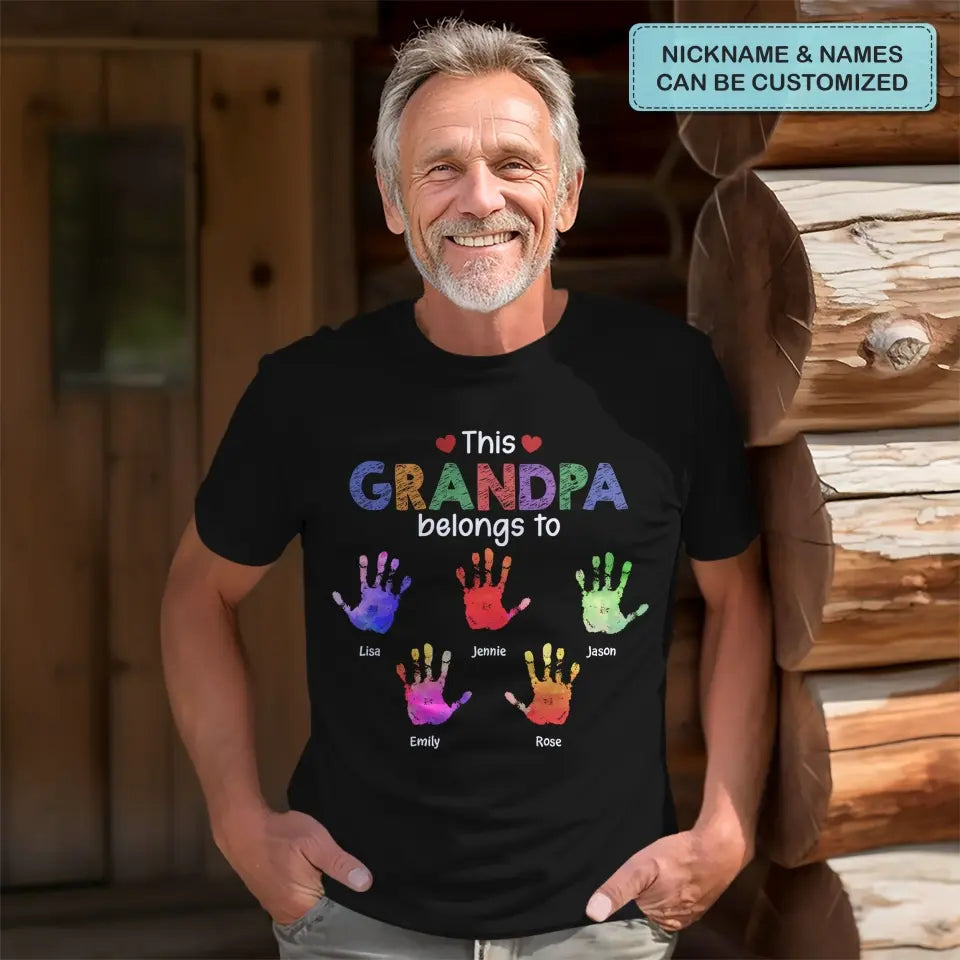 This Grandpa Belong To - Personalized Custom T-Shirt - Father's Day Gift For Grandpa