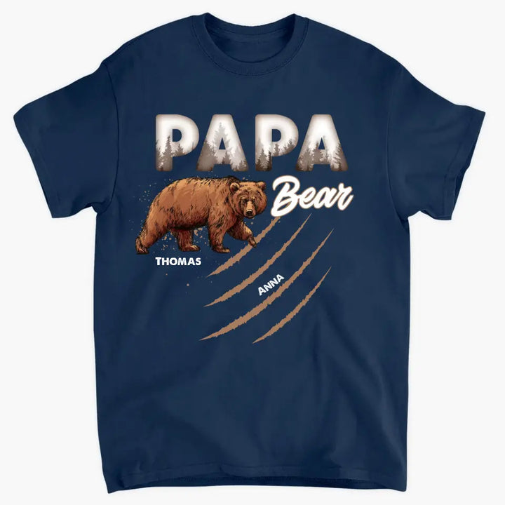 Papa Bear - Personalized Custom T-shirt - Father's Day Gift For Dad