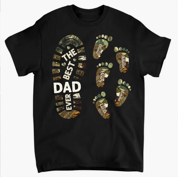 The Best Dad Ever - Personalized Custom T-shirt - Father's Day Gift For Dad