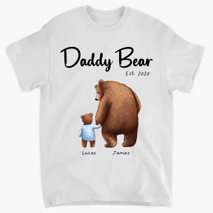 Daddy Bear - Personalized Custom T-shirt - Father's Day Gift For Dad