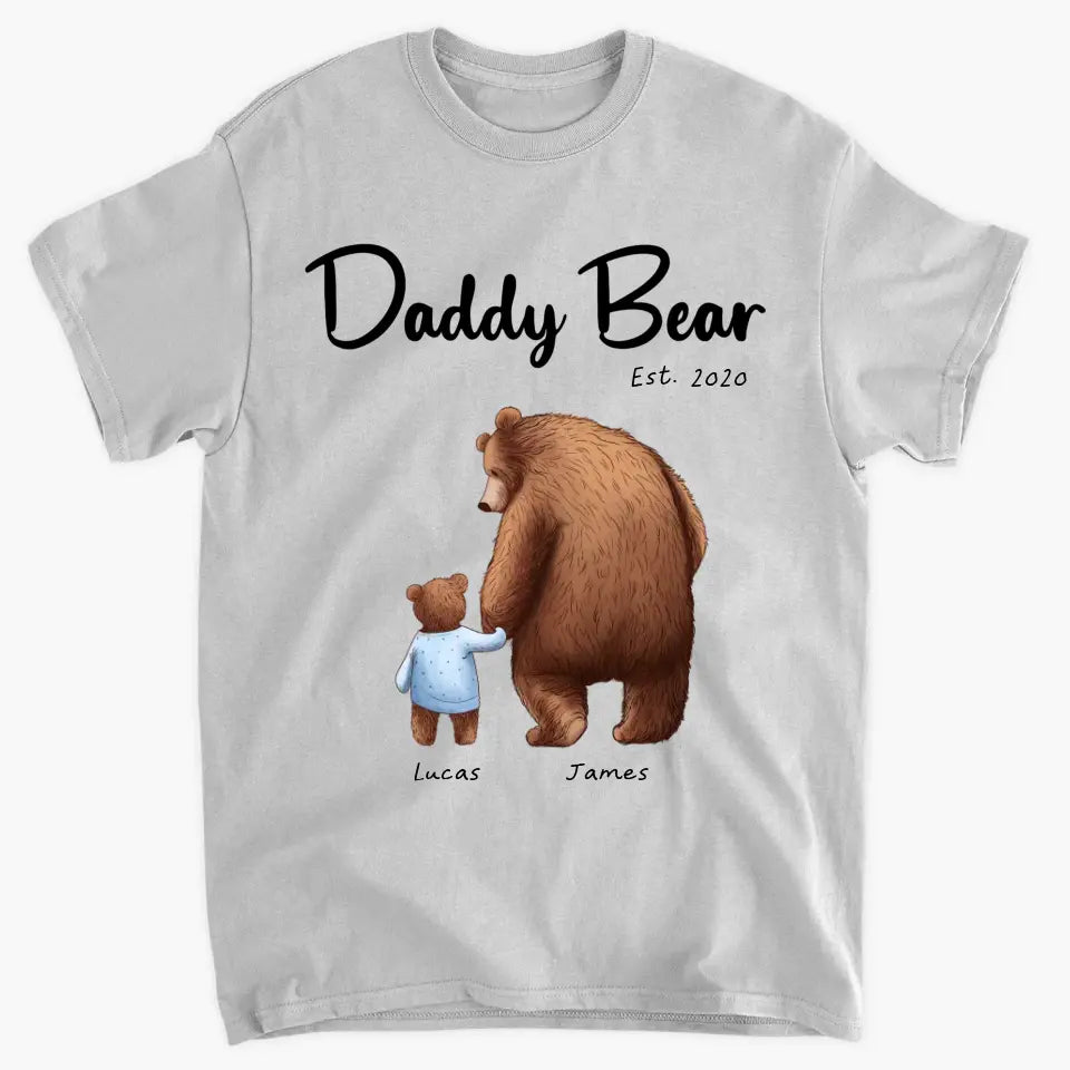Daddy Bear - Personalized Custom T-shirt - Father's Day Gift For Dad