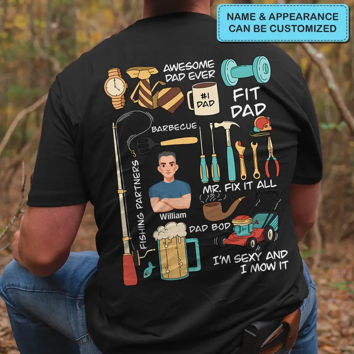 Awesome Dad Ever - Personalized Custom T-shirt - Father's Day Gift For Dad