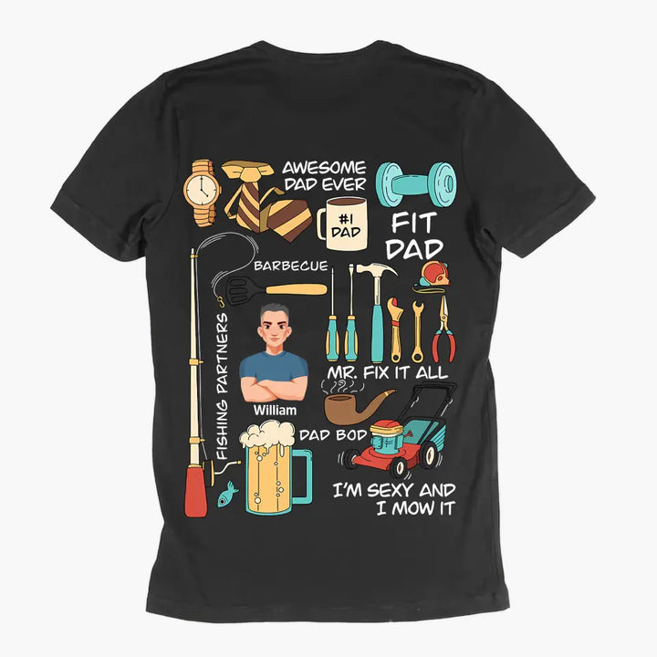 Awesome Dad Ever - Personalized Custom T-shirt - Father's Day Gift For Dad