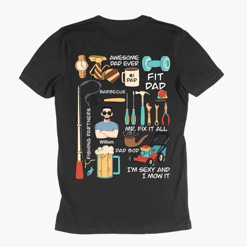 Awesome Dad Ever - Personalized Custom T-shirt - Father's Day Gift For Dad