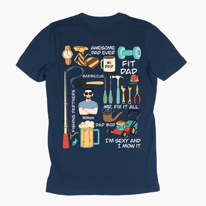 Awesome Dad Ever - Personalized Custom T-shirt - Father's Day Gift For Dad