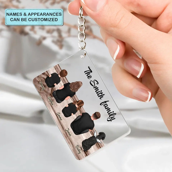 Our Family - Personalized Custom Acrylic Keychain - Gift For Family Members