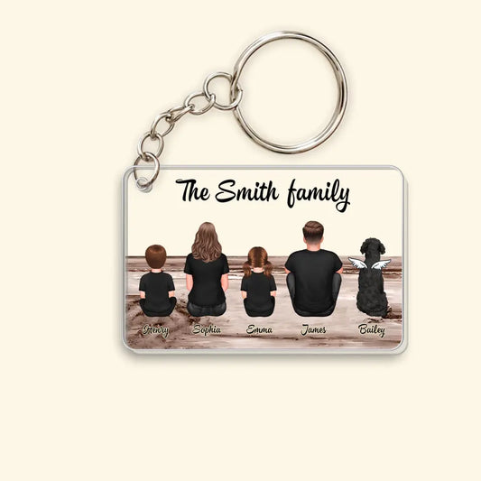 Our Family - Personalized Custom Acrylic Keychain - Gift For Family Members