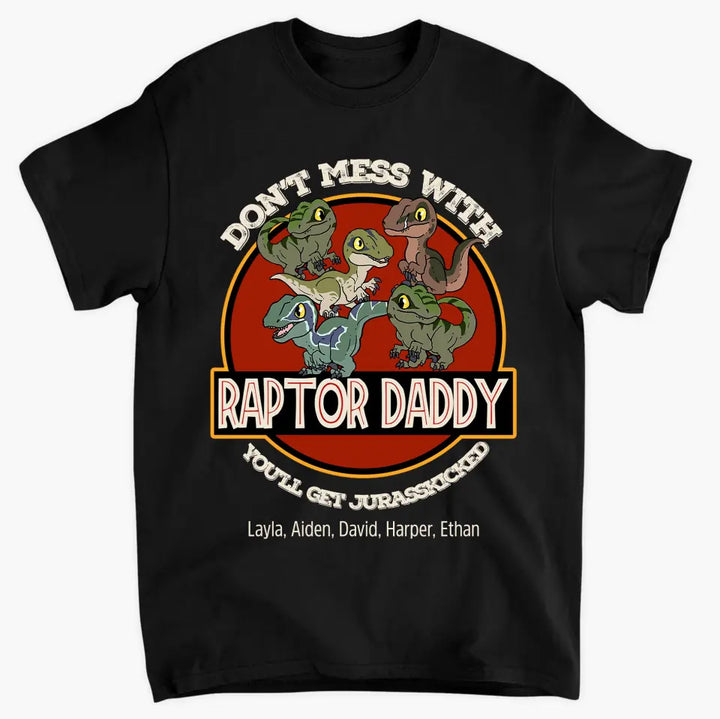 Raptor Dad - Personalized Custom T-shirt - Father's Day Gift For Dad