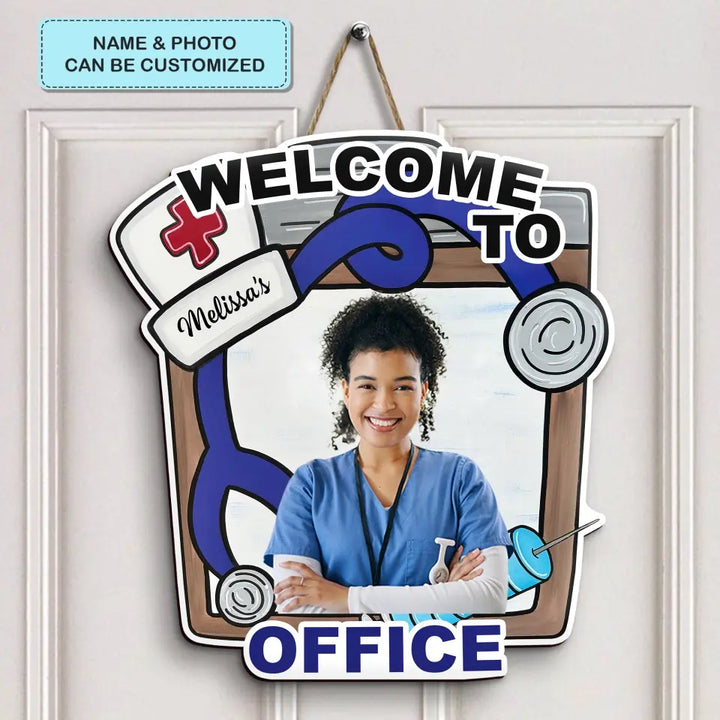 Welcome To Nurse Office - Personalized Custom Door Sign - Nurse's Day, Appreciation Gift For Nurse