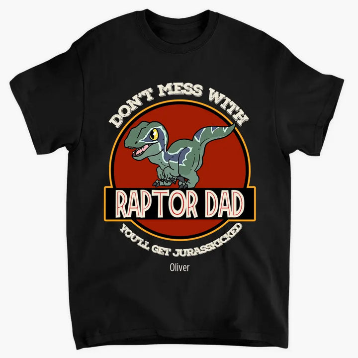 Raptor Dad - Personalized Custom T-shirt - Father's Day Gift For Dad