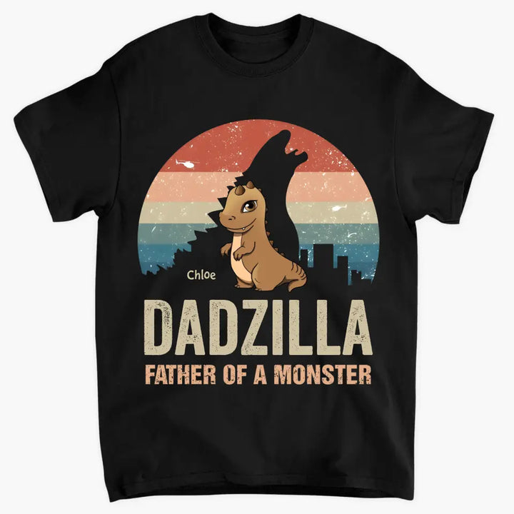 Dadzilla Father Of Monsters - Personalized Custom T-shirt - Father's Day Gift For Dad, Family Members