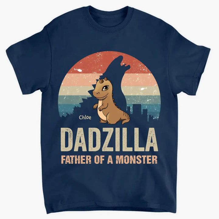 Dadzilla Father Of Monsters - Personalized Custom T-shirt - Father's Day Gift For Dad, Family Members