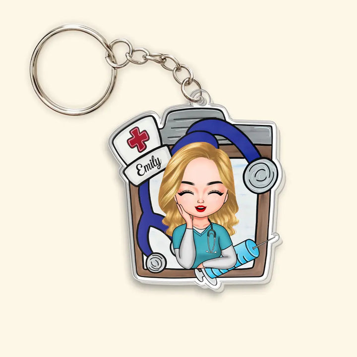 Nurse Life - Personalized Custom One-Side Acrylic Keychain - Nurse's Day, Appreciation Gift For Nurse