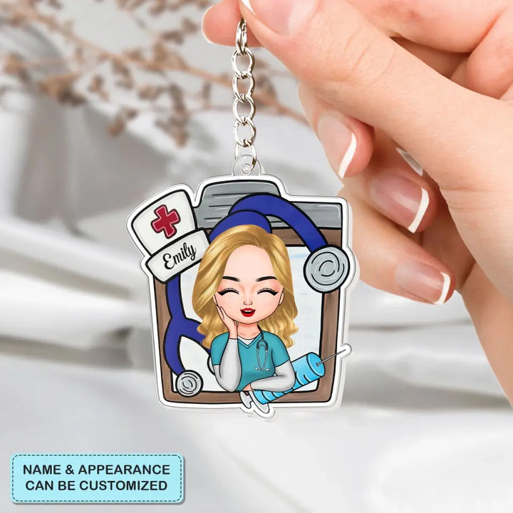 Nurse Life - Personalized Custom One-Side Acrylic Keychain - Nurse's Day, Appreciation Gift For Nurse