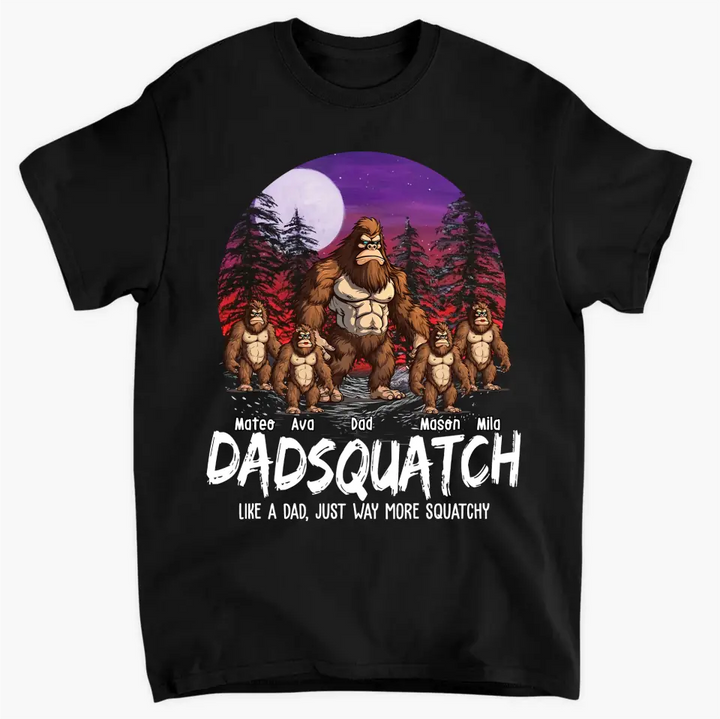 Grandpasquatch - Personalized Custom T-Shirt - Father's Day Gift For Family Members