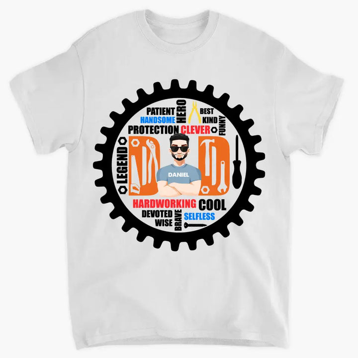Hardworking Cool Dad - Personalized Custom T-shirt - Father's Day Gift For Dad