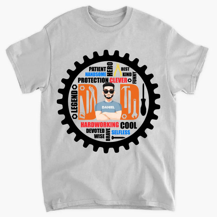 Hardworking Cool Dad - Personalized Custom T-shirt - Father's Day Gift For Dad