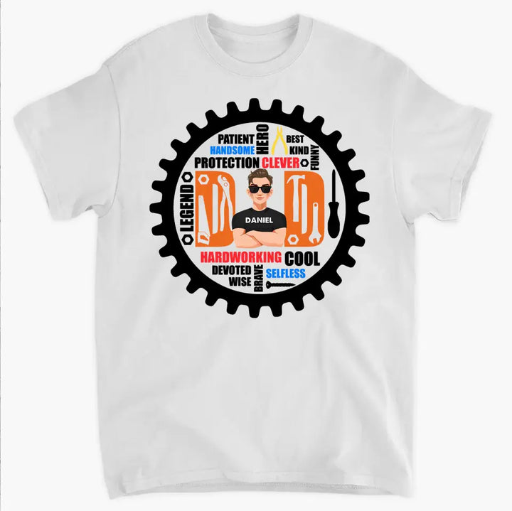 Hardworking Cool Dad - Personalized Custom T-shirt - Father's Day Gift For Dad