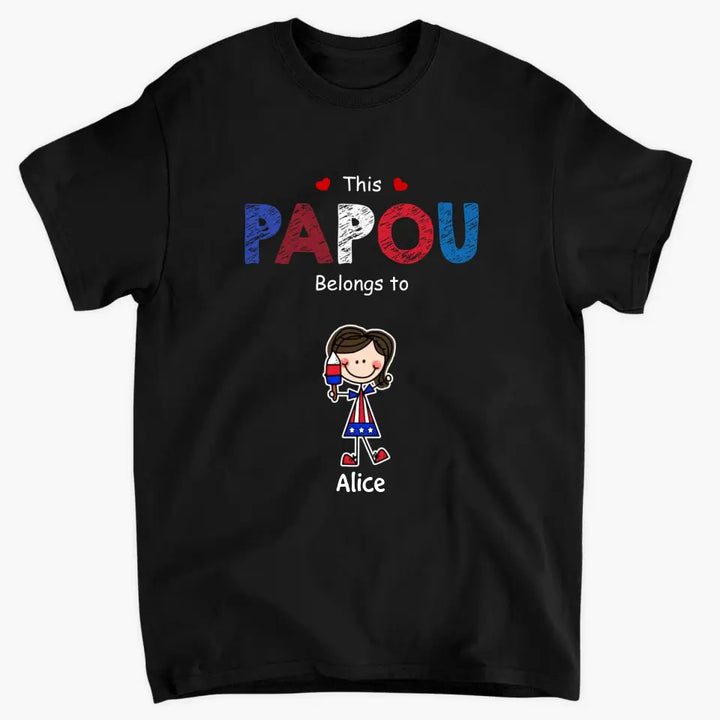 This Grandpa Belongs To - Personalized Custom T-shirt - Father's Day Gift For Grandpa