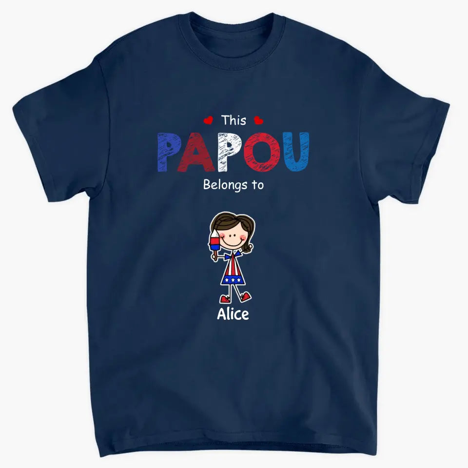 This Grandpa Belongs To - Personalized Custom T-shirt - Father's Day Gift For Grandpa