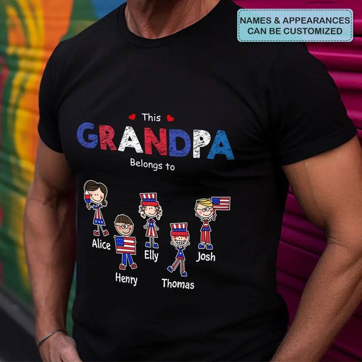 This Grandpa Belongs To - Personalized Custom T-shirt - Father's Day Gift For Grandpa