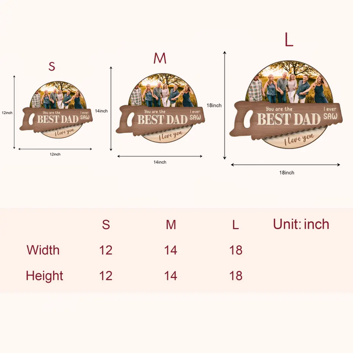 You Are The Best Dad - Personalized Custom Door Sign - Father's Day Gift For Dad