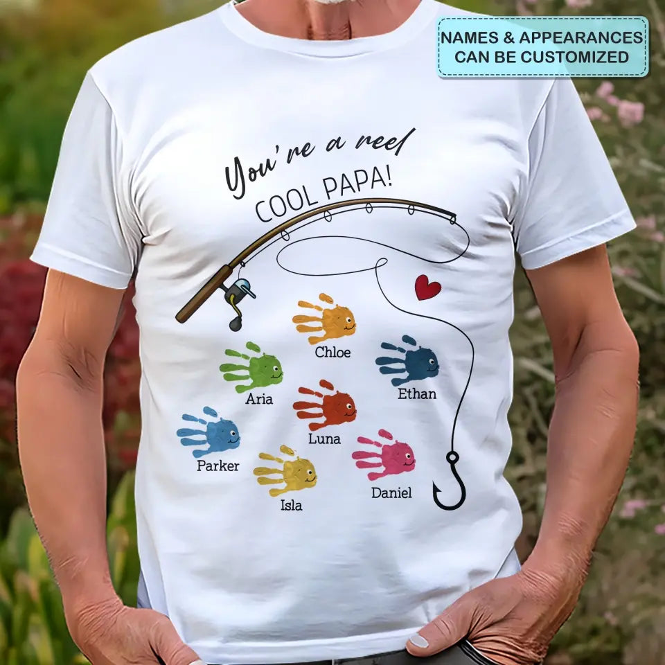 You're A Reel Cool Dad - Personalized Custom T-shirt - Father's Day Gift For Dad