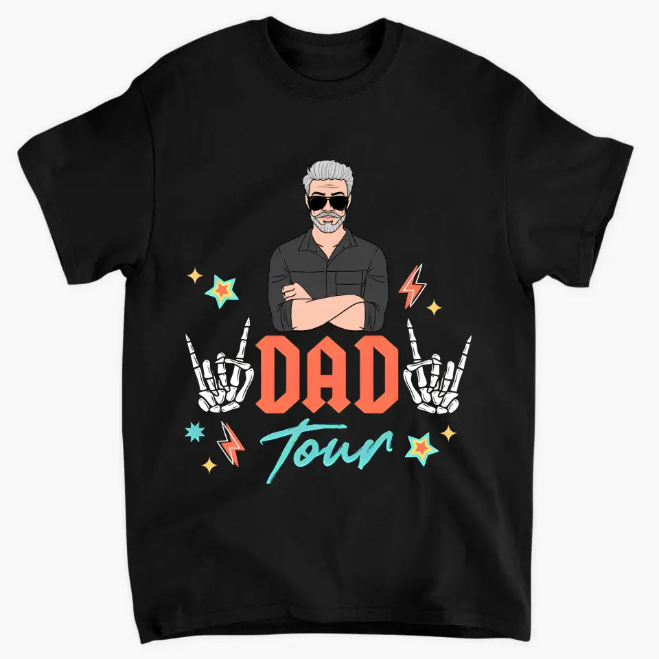 Dad Tour - Personalized Custom Double-side T-shirt - Father's Day Gift For Dad, Grandpa