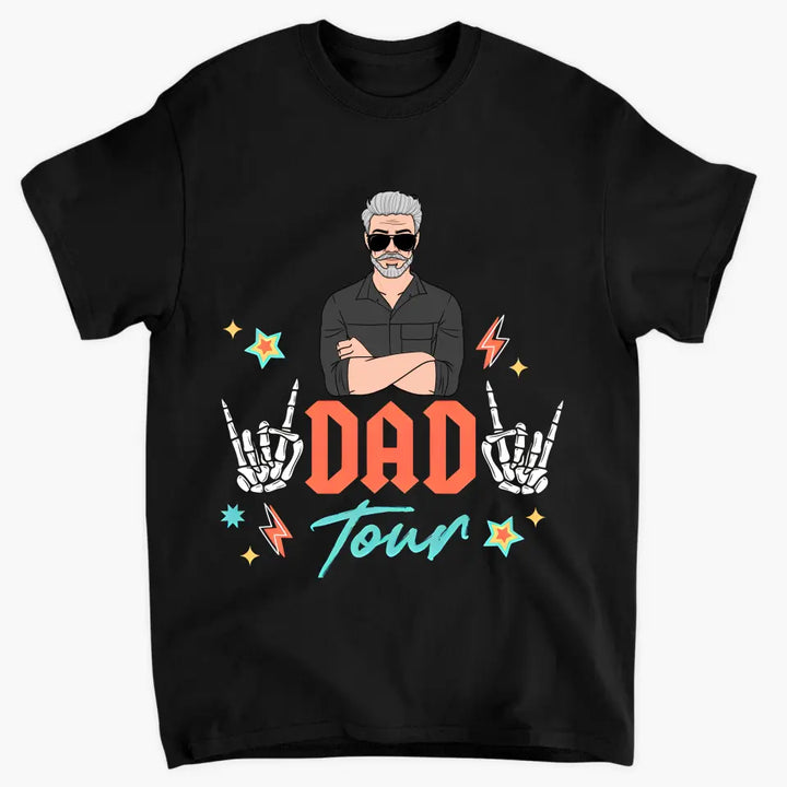 Dad Tour - Personalized Custom Double-side T-shirt - Father's Day Gift For Dad, Grandpa