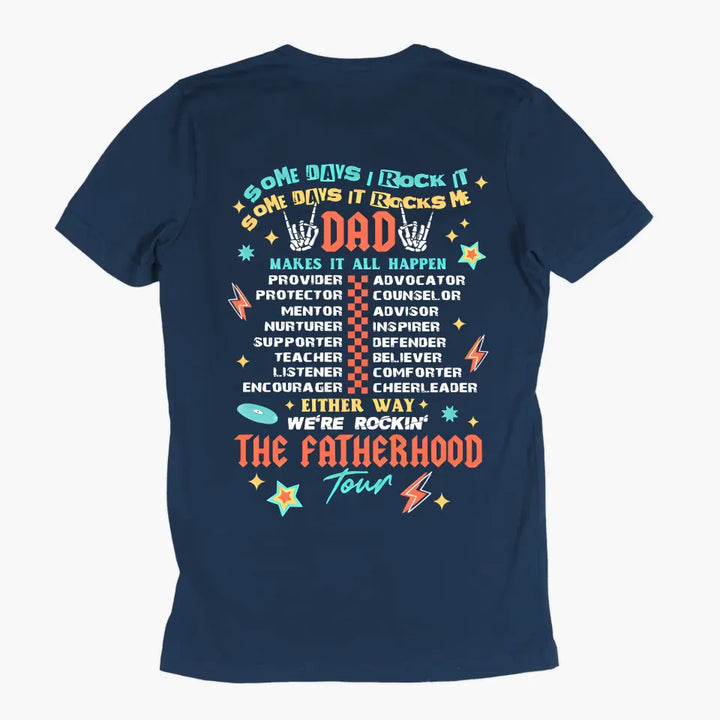 Dad Tour - Personalized Custom Double-side T-shirt - Father's Day Gift For Dad, Grandpa