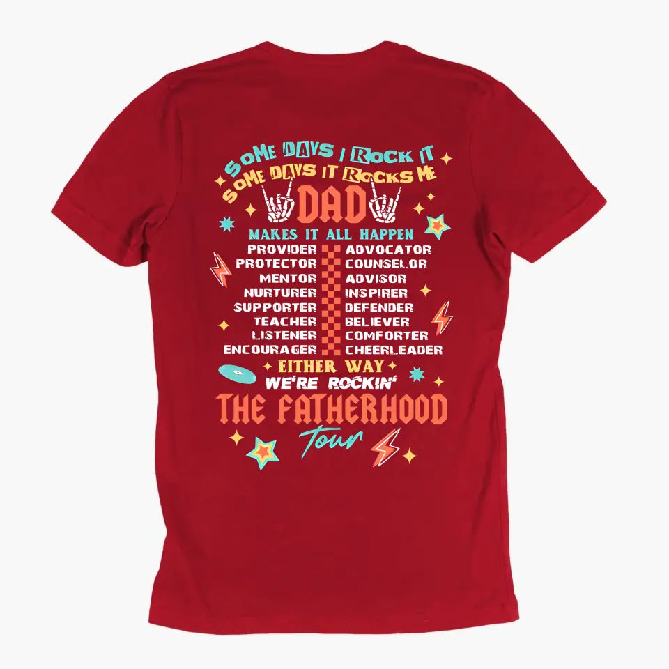 Dad Tour - Personalized Custom Double-side T-shirt - Father's Day Gift For Dad, Grandpa