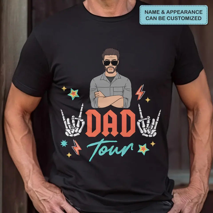 Dad Tour - Personalized Custom Double-side T-shirt - Father's Day Gift For Dad, Grandpa