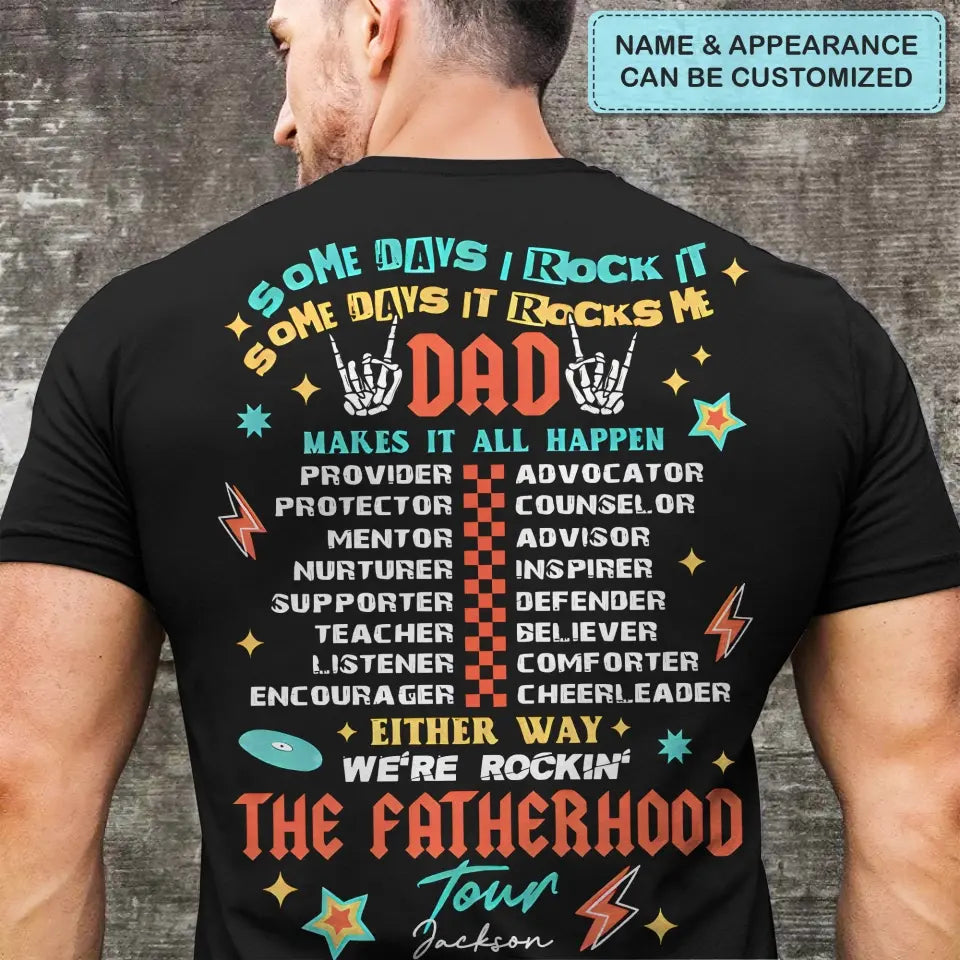 Dad Tour - Personalized Custom Double-side T-shirt - Father's Day Gift For Dad, Grandpa