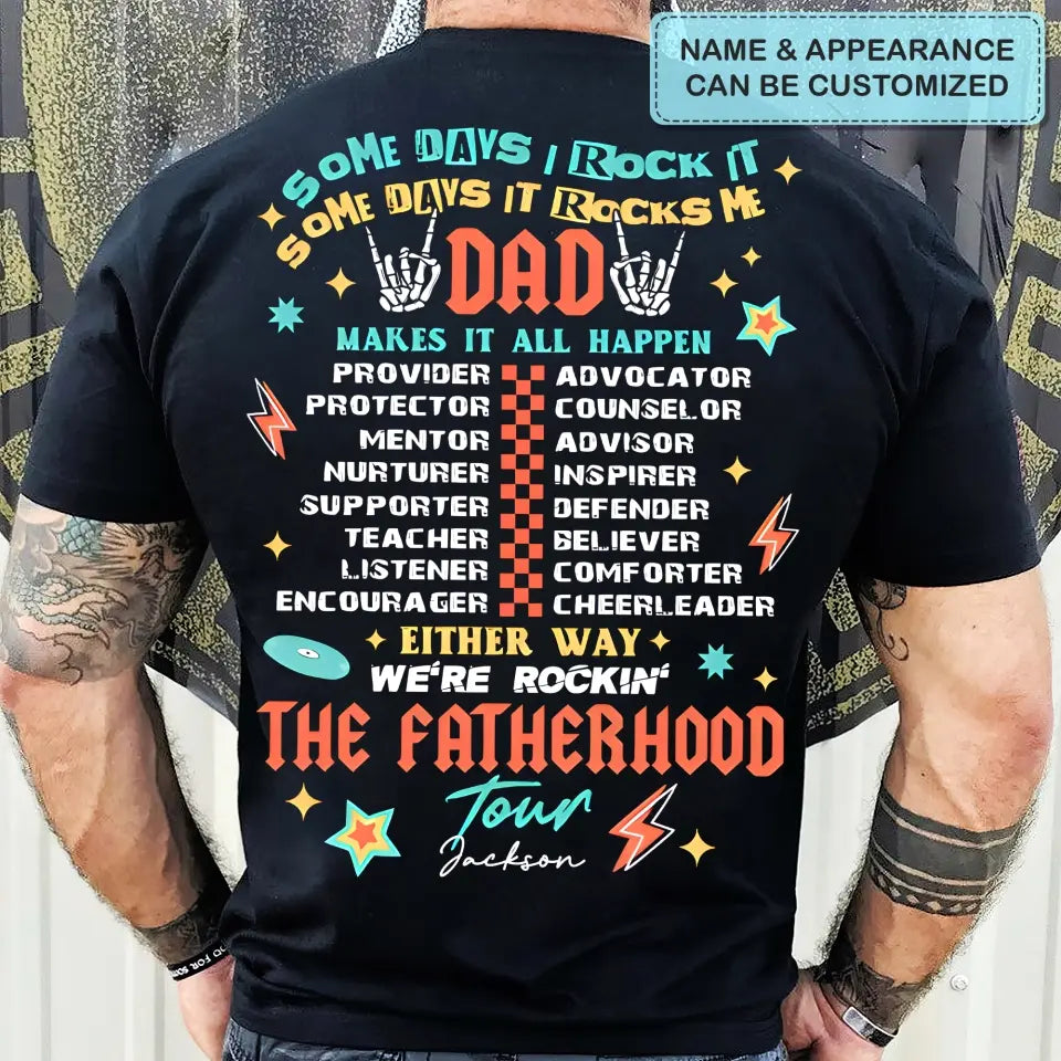 Dad Tour - Personalized Custom Double-side T-shirt - Father's Day Gift For Dad, Grandpa