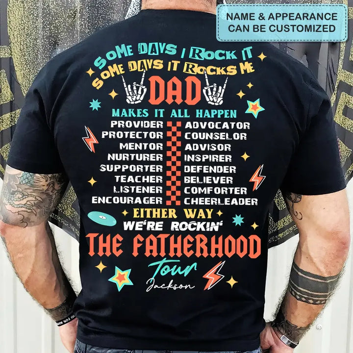 Dad Tour - Personalized Custom Double-side T-shirt - Father's Day Gift For Dad, Grandpa