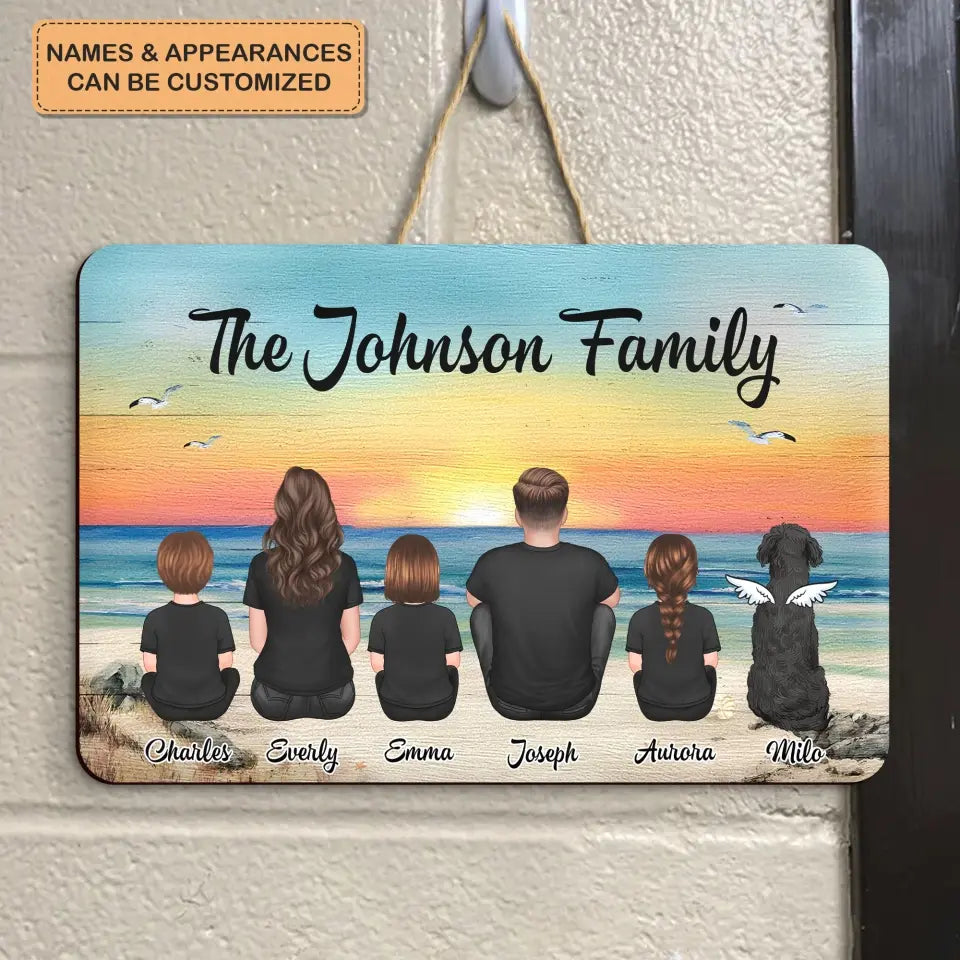 Our Family - Personalized Custom Door Sign - Family Gift