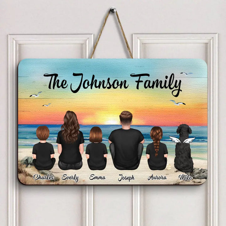 Our Family - Personalized Custom Door Sign - Family Gift