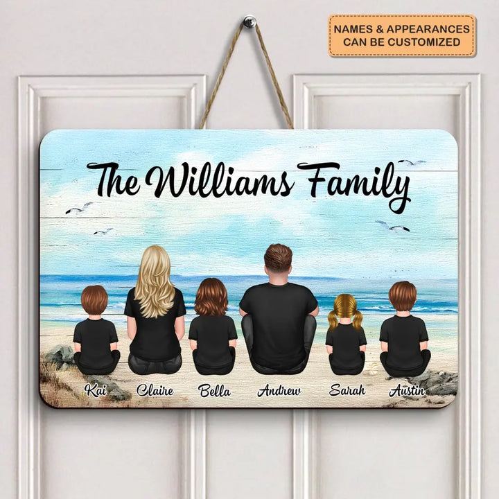 Our Family - Personalized Custom Door Sign - Family Gift