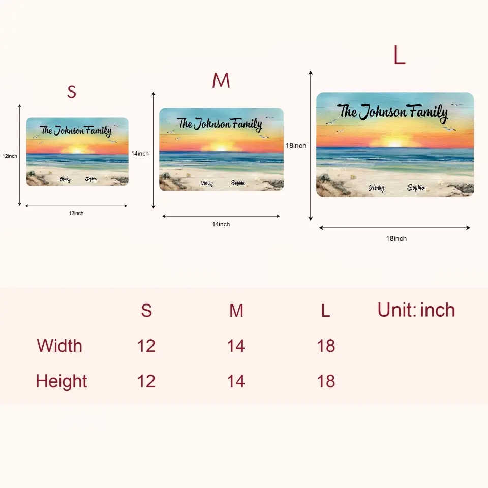 Our Family - Personalized Custom Door Sign - Family Gift