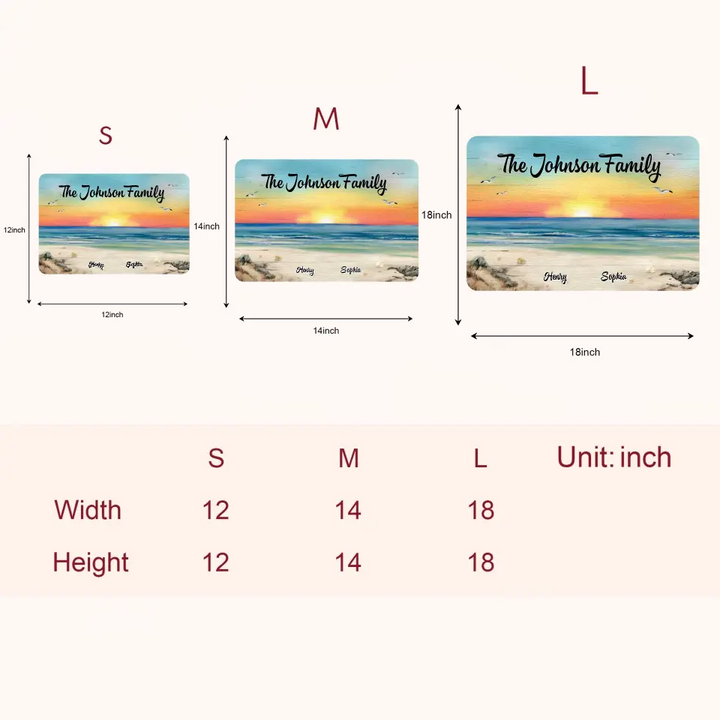 Our Family - Personalized Custom Door Sign - Family Gift