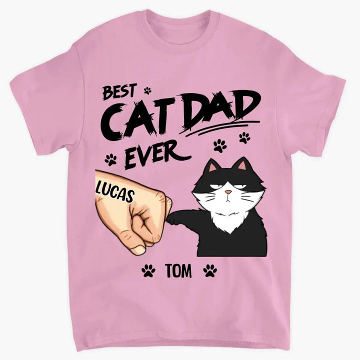 Best Cat Dad Ever - Personalized Custom T-shirt - Father's Day Gift For Dad, Pet Lovers, Cat Dad