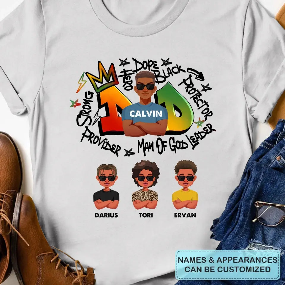 Dope Dad The Hero - Personalized Custom T-shirt - Father's Day Gift For Dad
