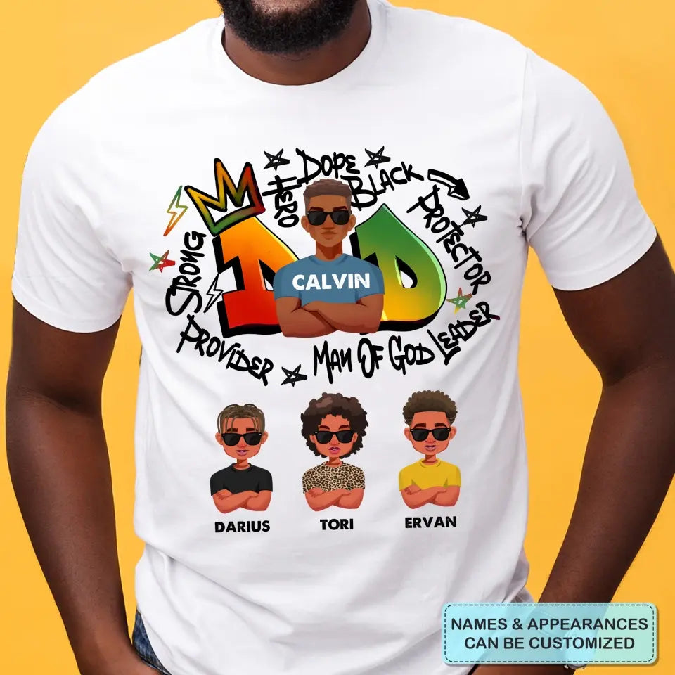 Dope Dad The Hero - Personalized Custom T-shirt - Father's Day Gift For Dad