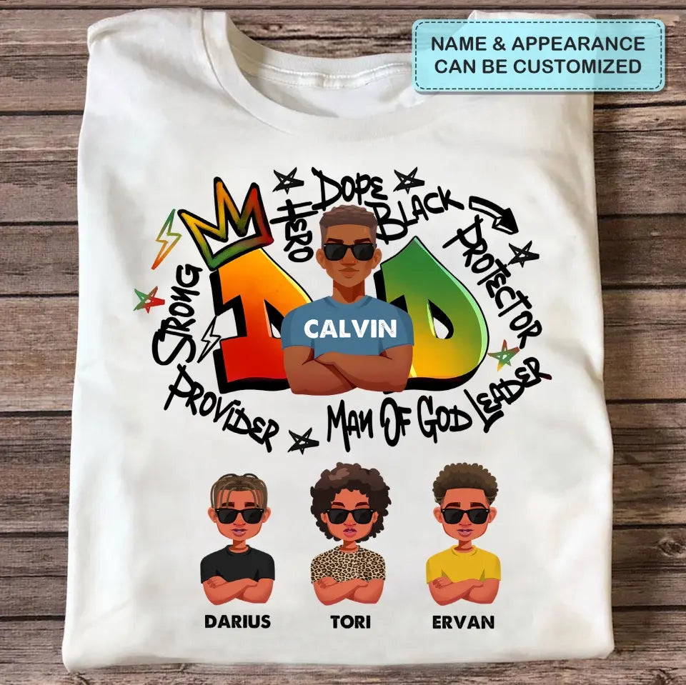 Dope Dad The Hero - Personalized Custom T-shirt - Father's Day Gift For Dad