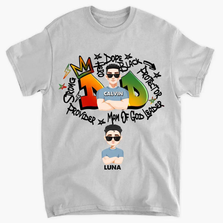Dope Dad The Hero - Personalized Custom T-shirt - Father's Day Gift For Dad