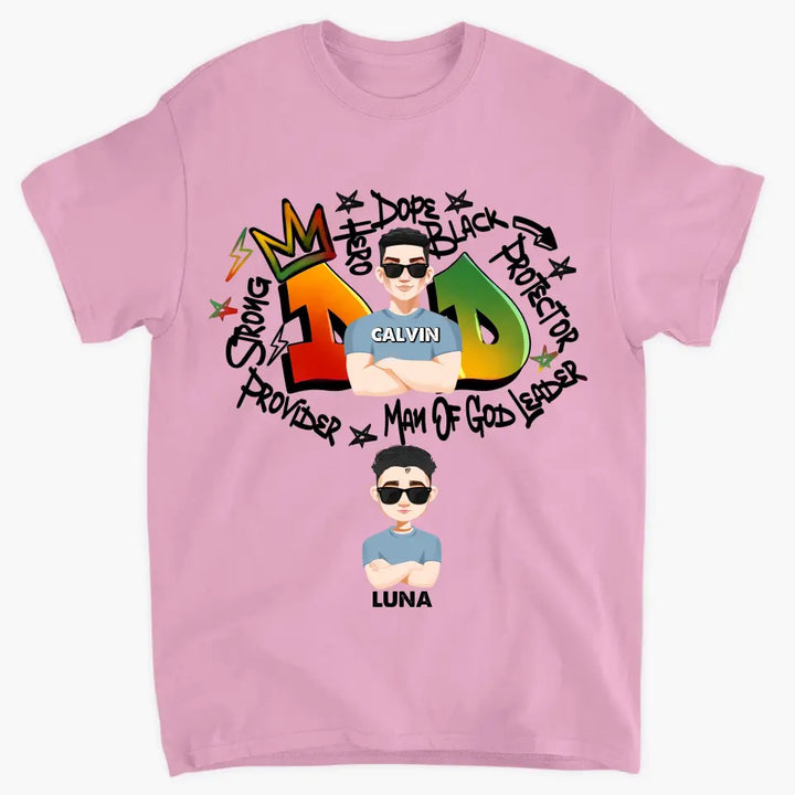 Dope Dad The Hero - Personalized Custom T-shirt - Father's Day Gift For Dad
