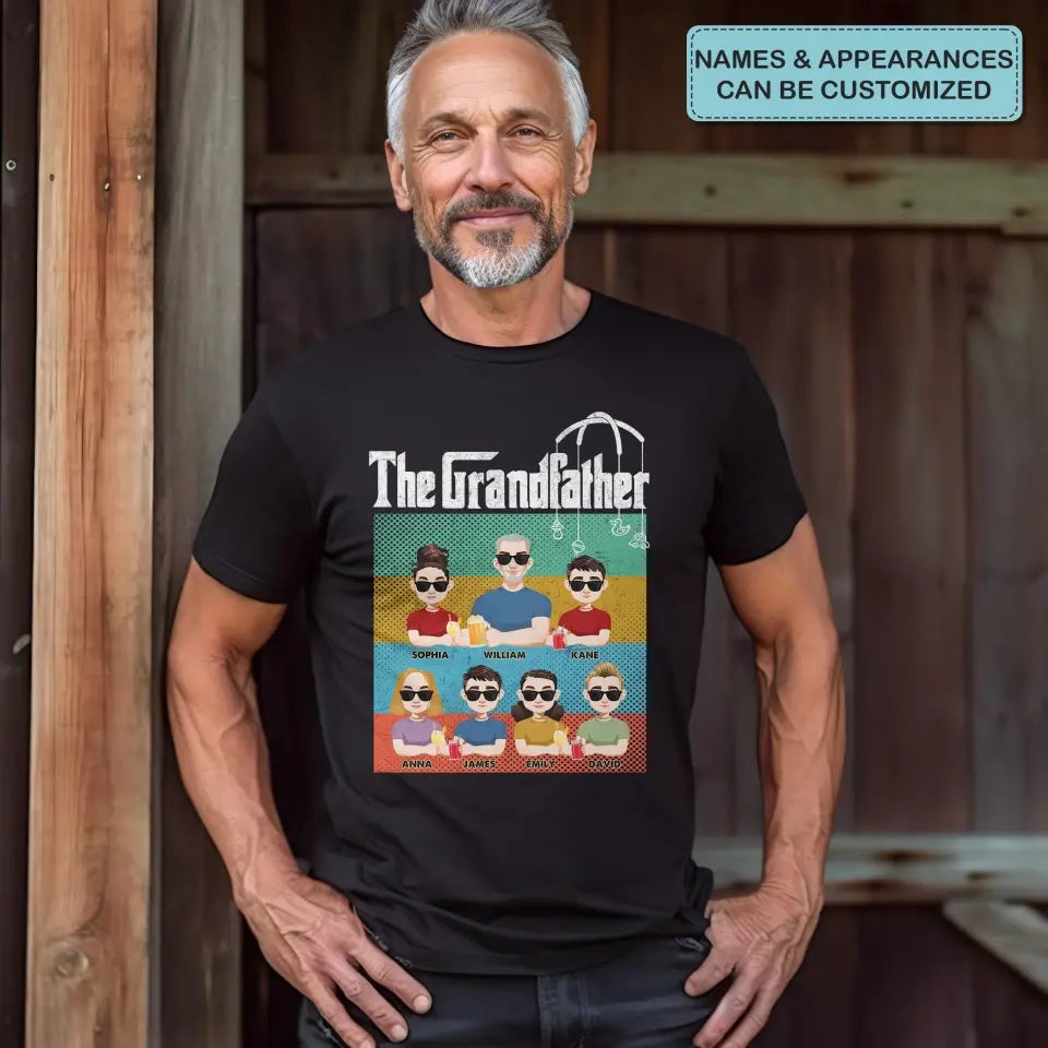 The Grandfather - Personalized Custom T-shirt - Father's Day Gift For Dad, Grandpa