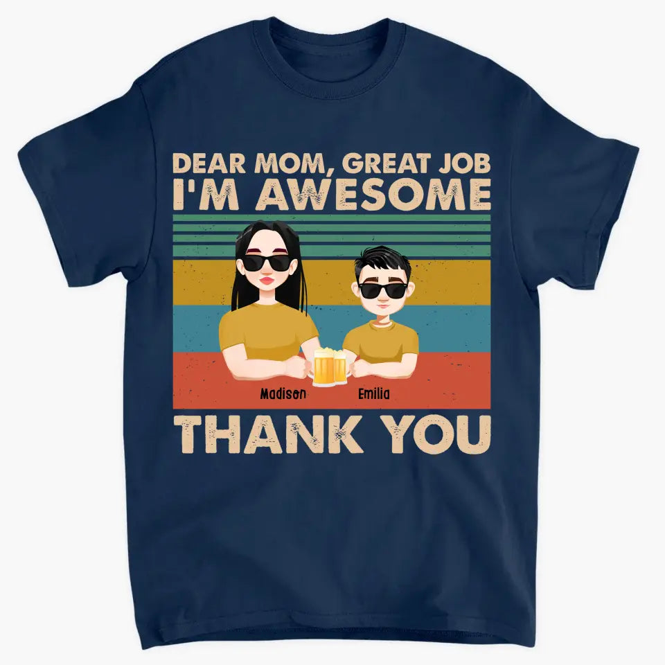 We're Awesome Thank You -  Personalized Custom T-shirt - Mother's  Day Gift For Mom