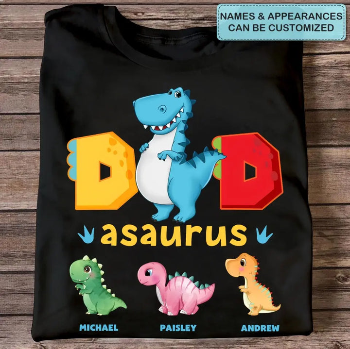 Dadasaurus - Personalized Custom T-shirt - Father's Day Gift For Dad, Grandpa